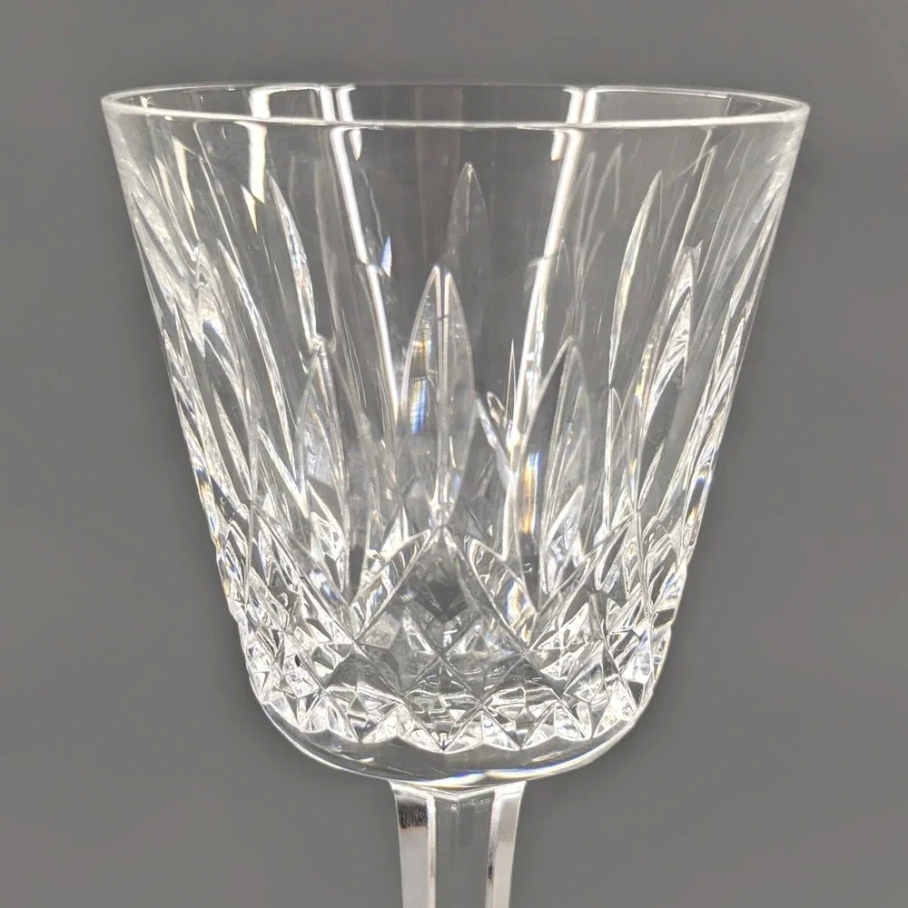 Waterford Lismore Crystal Wine Glasses Set of 4 Lead Glass 5.75 inch Gothic Mark